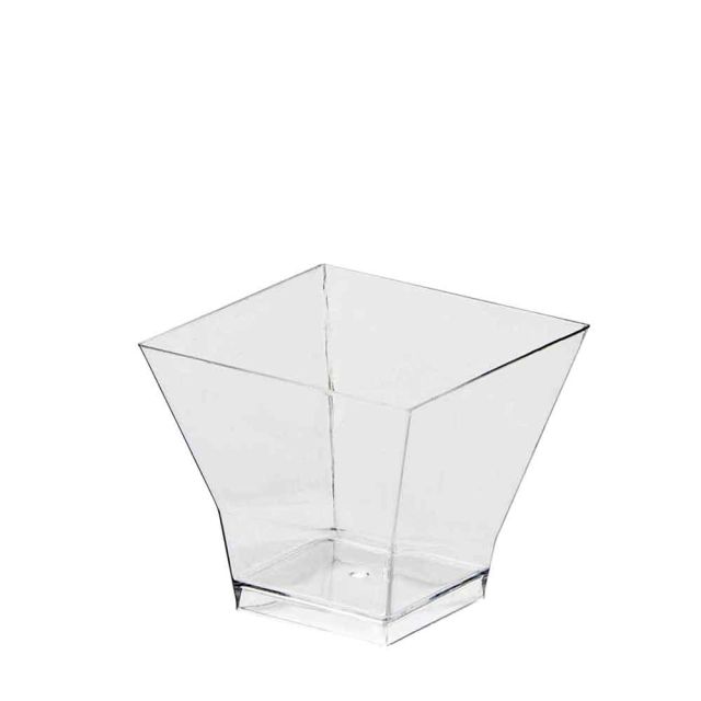 Bicchierini monoporzione quadrati Pagoda 90cc trasparenti