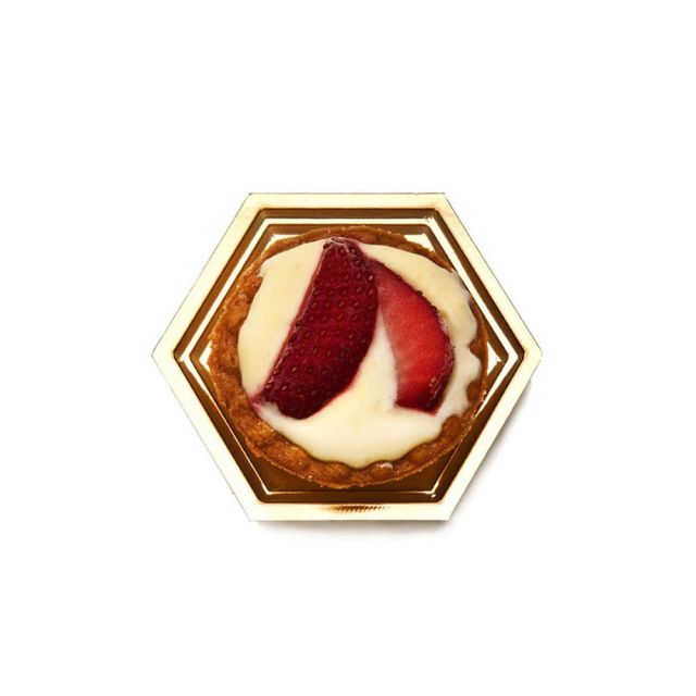 Vassoi monoporzione Mignon oro esagonale 7cm