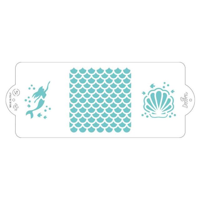 Stencil per torte Sirena 10x25 cm Decora