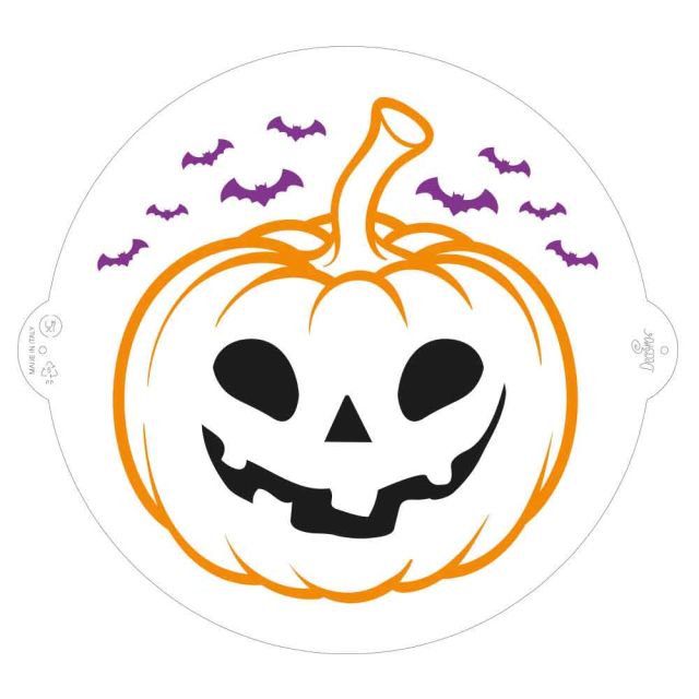 Stencil per torte Zucca di Halloween Ø25 cm Decora