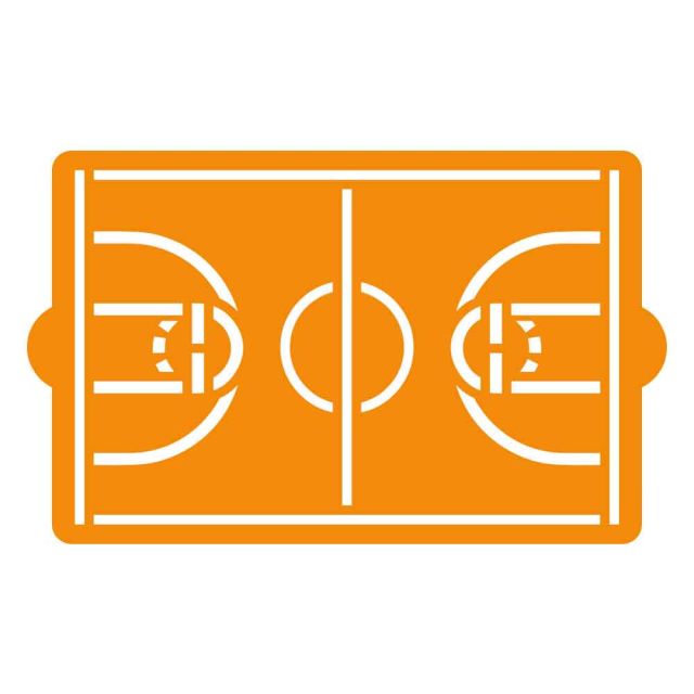 Stencil per torte Campo da Basket 30x20 cm Decora