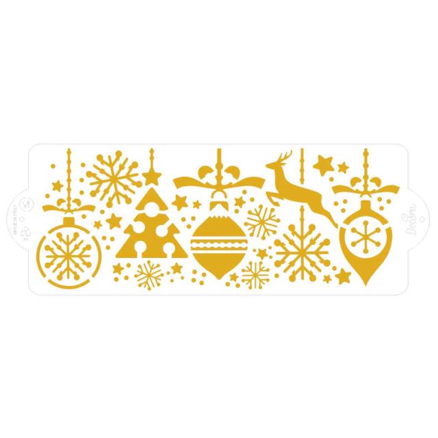 Stencil per torte Decori di Natale 10x28 cm Decora