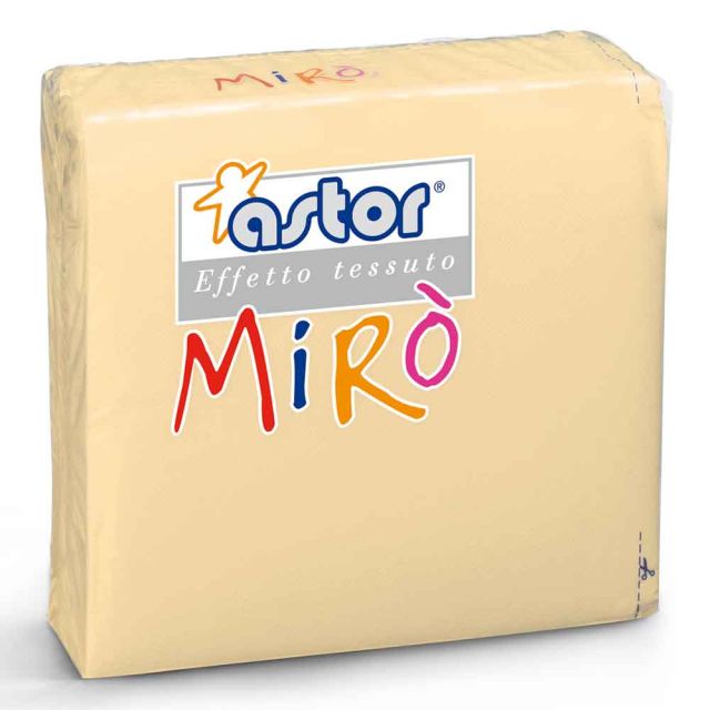 40 Tovaglioli di carta microgoffrati TNT 2 veli 38x38 avorio