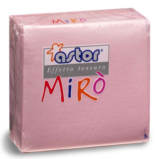 40 Tovaglioli di carta effetto tessuto 38x38 cm rosa