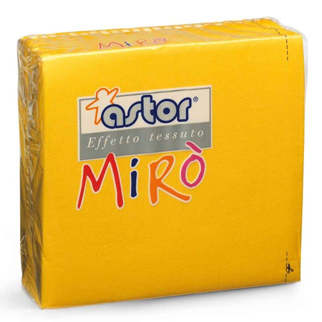 40 Tovaglioli di carta microgoffrati TNT 2 veli 38x38 gialli