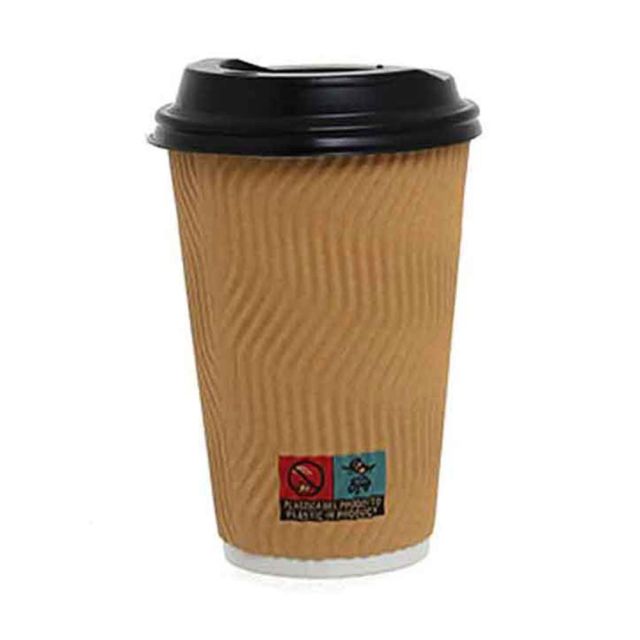 500 Bicchieri termici Onda 550ml con coperchio