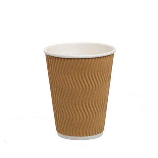 Bicchiere termico in carta 420ml Onda Naturale