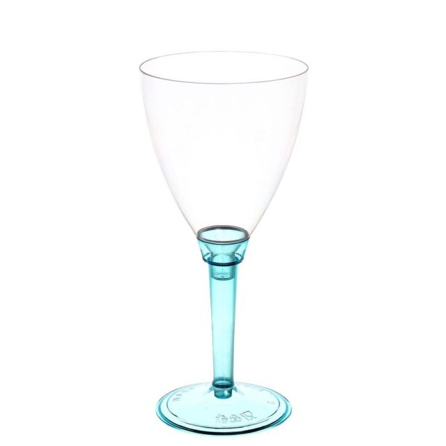 Calici acqua Poloplast gambo lungo celeste fluo