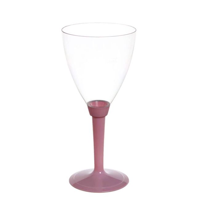 Calici acqua Poloplast gambo lungo rosa