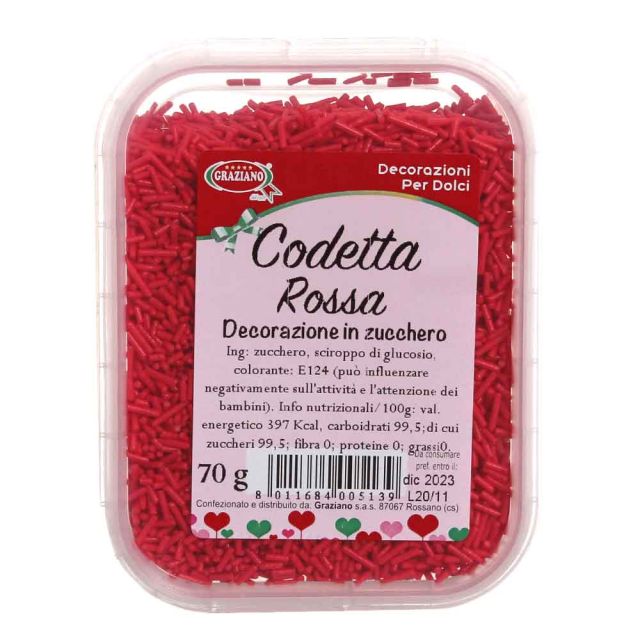 Codetta di zucchero rossa 70 g