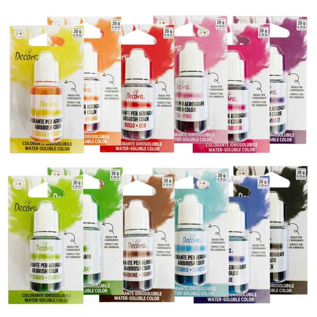 Colorante liquido idrosolubile per aerografo 20 g Decora