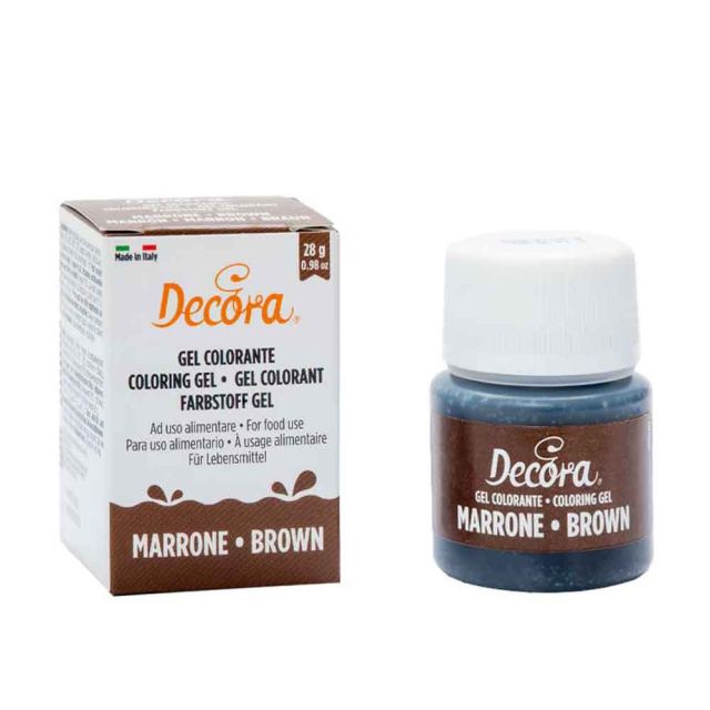 Colorante in gel per alimenti colore intenso marrone 28 g Decora