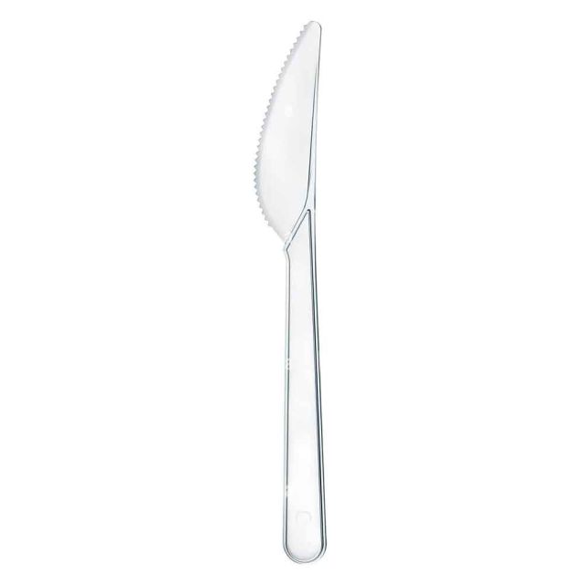 20 Coltelli di plastica trasparenti lavabili e riutilizzabili DOpla Colors