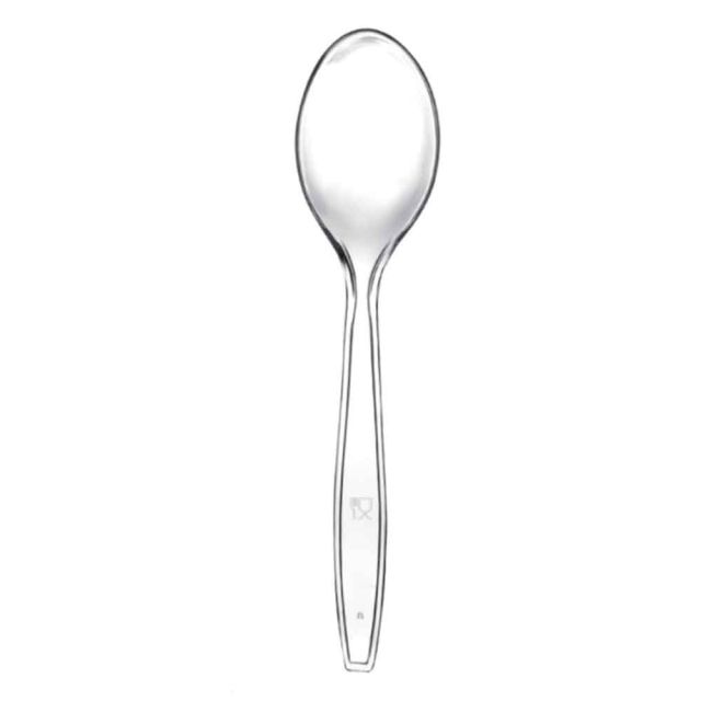 20 Cucchiai di plastica trasparenti da tavola lavabili DOpla Colors