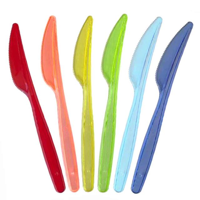 15 Coltelli di plastica colorati lavabili e riutilizzabili DOpla