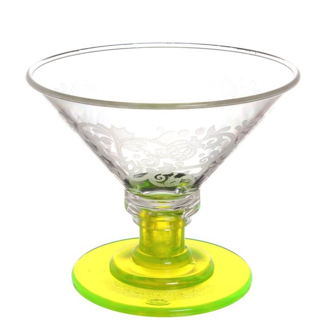 Coppe per gelato infrangibili di policarbonato giallo fluo