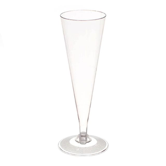 120 Flute in plastica monouso conici con base trasparente