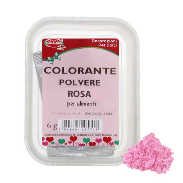 Colorante alimentare in polvere rosa 6 g