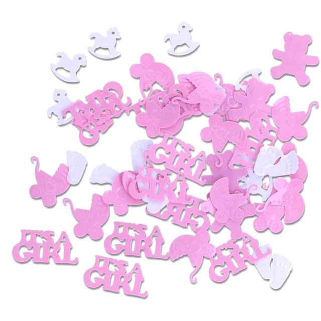 Coriandoli Decorativi da Tavolo Nascita Girl Bambina 15 g