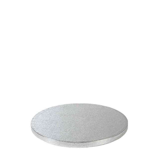 Cakeboard vassoio Sottotorta rotondo rivestito argento Ø22 h 1,2 cm Decora
