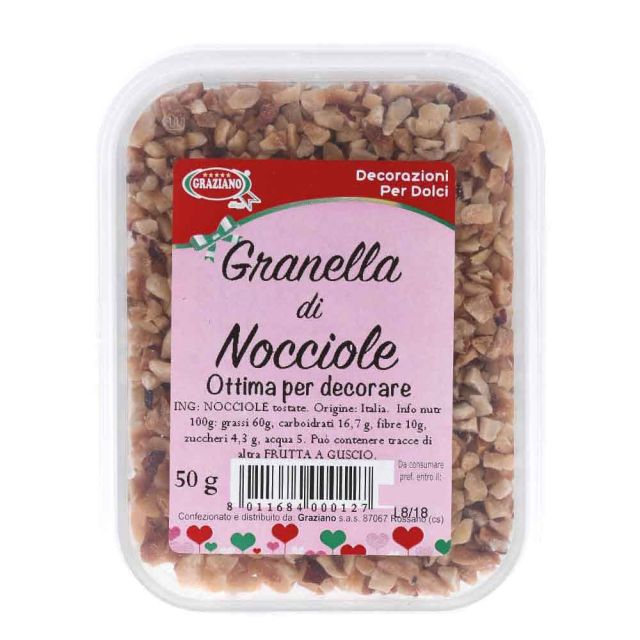 Granella di nocciole tostate per decorare 50 g