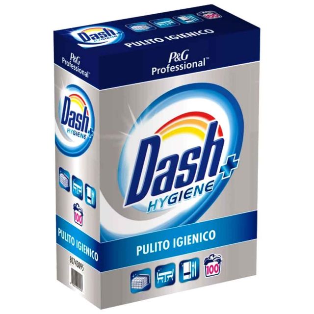 Dash Hygiene+ detersivo in polvere professionale 5kg 100 lavaggi