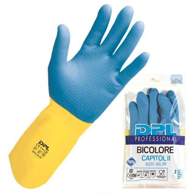 Guanti da lavoro in lattice BICOLORE