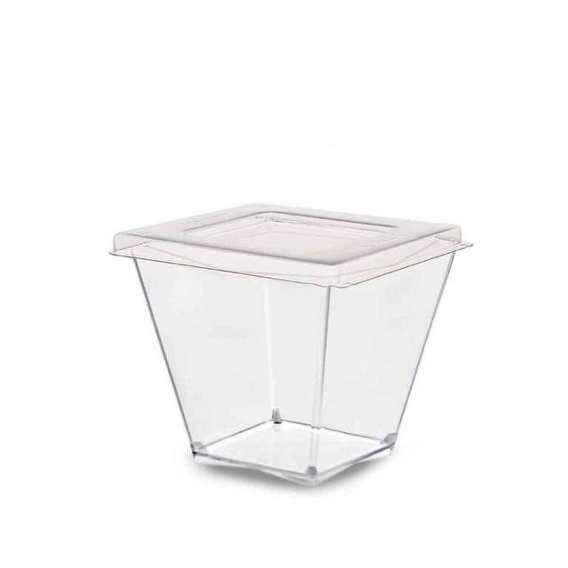 Bicchierini monoporzione Diamante 120cc con coperchio