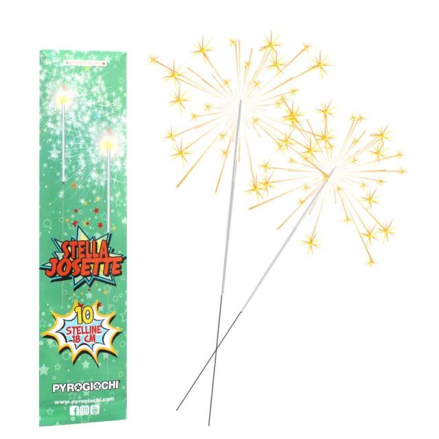 10 stelline scintillanti capodanno Josette da 18 cm
