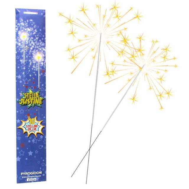 10 stelline scintillanti capodanno Justine 28 cm