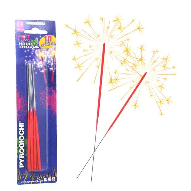 10 stelline scintillanti capodanno Mini colorate Rosse 15,5 cm
