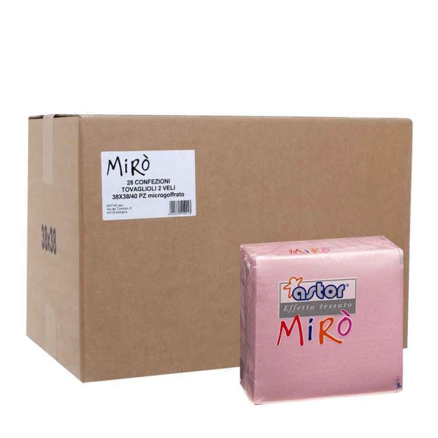 Cartone 1120 Tovaglioli rosa 38x38cm