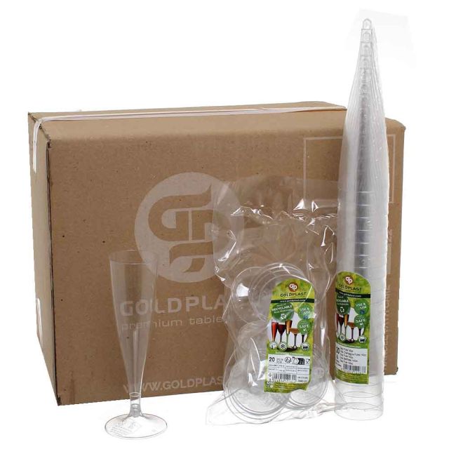 Calici da acqua plastica riutilizzabile 200ml basi trasparenti