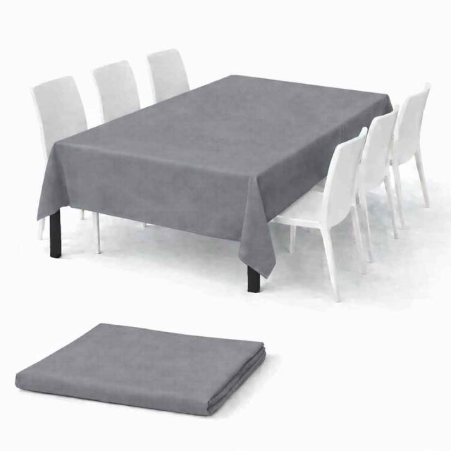 Tovaglia TNT effetto tessuto rettangolare grigio