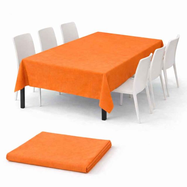 Tovaglia TNT effetto tessuto rettangolare arancione