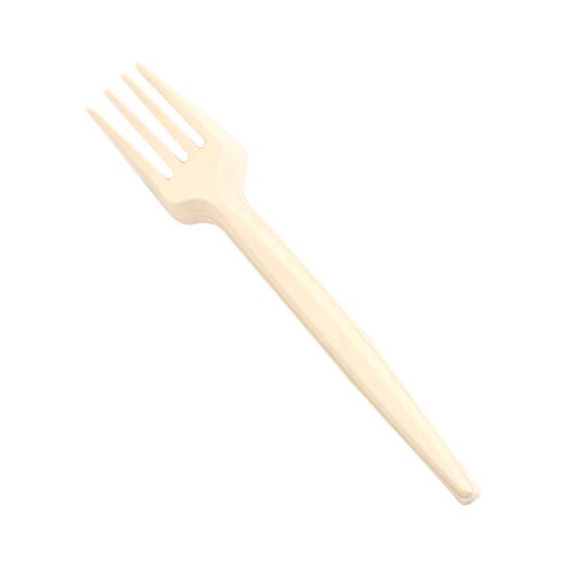 50 Forchette in Mater-Bi® compostabili bianche 16 cm