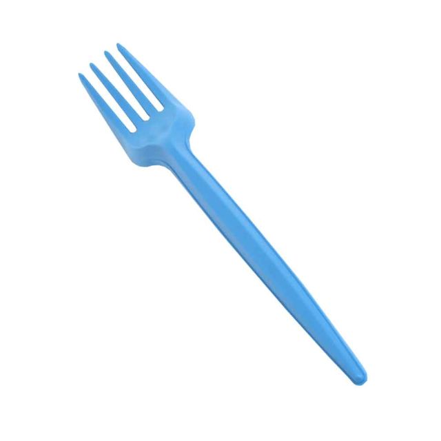 20 Forchette in Mater-Bi® compostabili blu chiaro 16 cm