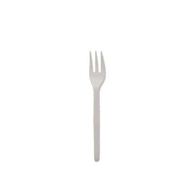 Forchettine in Mater-Bi® compostabili bianche 10 cm