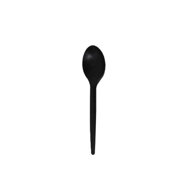Cucchiaini in Mater-Bi® compostabili neri 10 cm