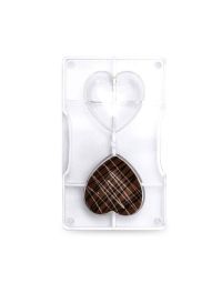 Stampo per cioccolato cuore medio 2 cavità