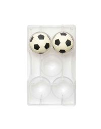 Stampo 5 cioccolatini Pallone Calcio in policarbonato Ø 5,2 cm Decora 