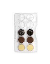 Stampo in policarbonato 10 cioccolatini Dischetti Decora