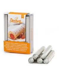 10 Forme stampo per Mini Cannoli in acciaio inox  Ø1,3 x 8 cm Decora