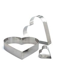 Coppapasta a cuore in acciaio inox h 4,5 cm