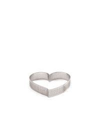 Sagoma cuore inox microforato 10x9cm Decora