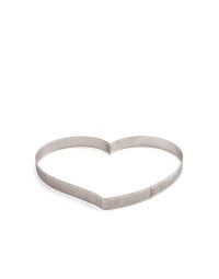 Sagoma cuore inox microforato 18x16 cm Decora