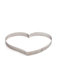 Sagoma cuore inox microforato 24x22cm Decora