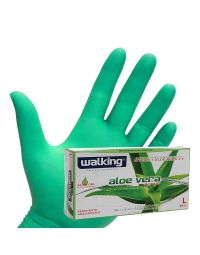 Guanti monouso in nitrile con aloe vera Walking 3.5 gr