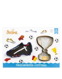 2 Tagliapasta Cutter Scarpetta calcio e Trofeo Decora