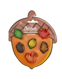 Set 6 Mini Cutters Tagliapasta in plastica con soggetti del bosco